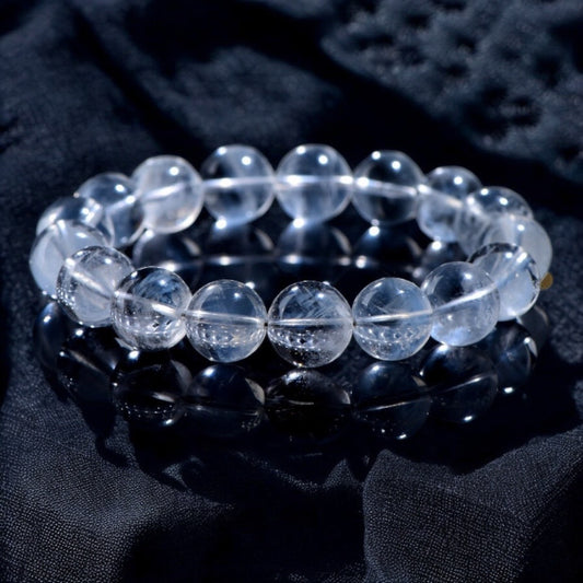 藍針水晶天然7A透體藍針水晶手環「天使的羽毛」靈性覺醒 × 天使導引 × 平靜智慧 × 精神防護 × 超感開啟【歐台絲路 EU CARE】