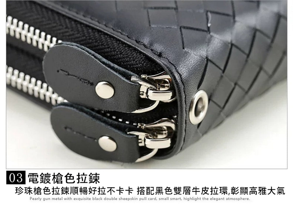 義大利Firenze手工牛皮編織皮夾/包