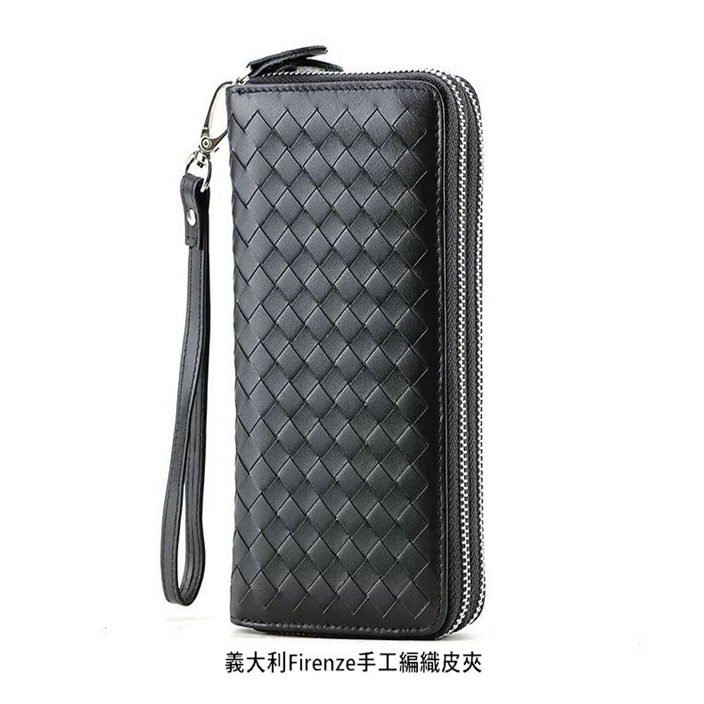 義大利Firenze手工牛皮編織皮夾/包