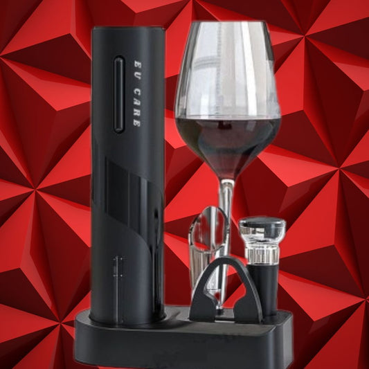 【EU CARE-歐台絲路】智慧型紅酒開瓶器套裝軟木塞電動開瓶器尊爵套裝組