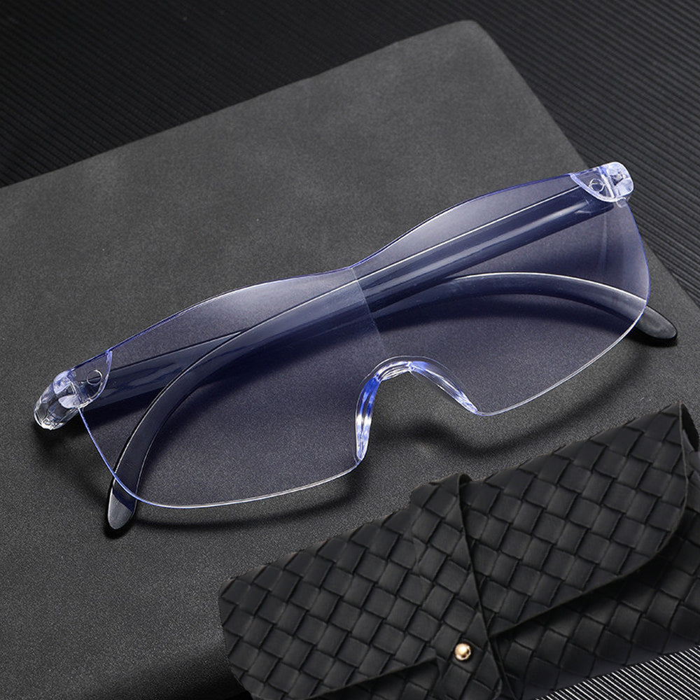 【EU CARE-歐台絲路】 眼鏡式老花放大鏡|抗藍光設計|免脫眼鏡即用