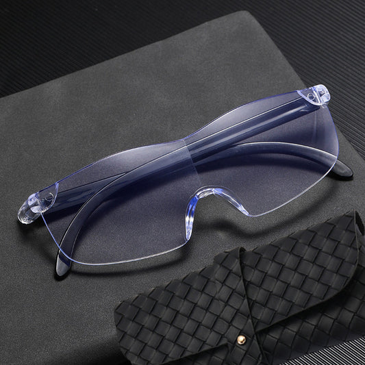 【EU CARE-歐台絲路】 眼鏡式老花放大鏡|抗藍光設計|免脫眼鏡即用