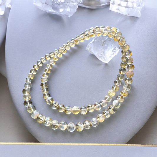 黃水晶藍針 天然黃水晶藍針水晶項鍊