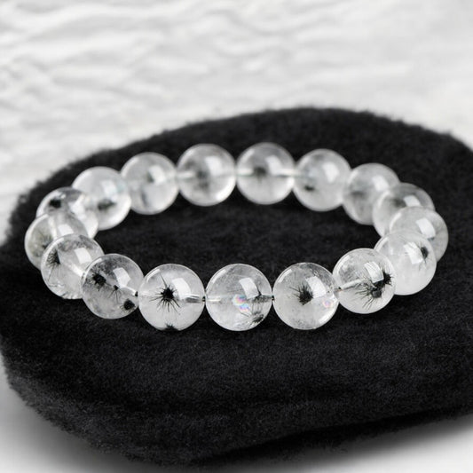 天然收藏級海膽水晶手鍊11MM|我心如綠意般清新,能量向外綻放,突破一切阻礙,迎來無限契機