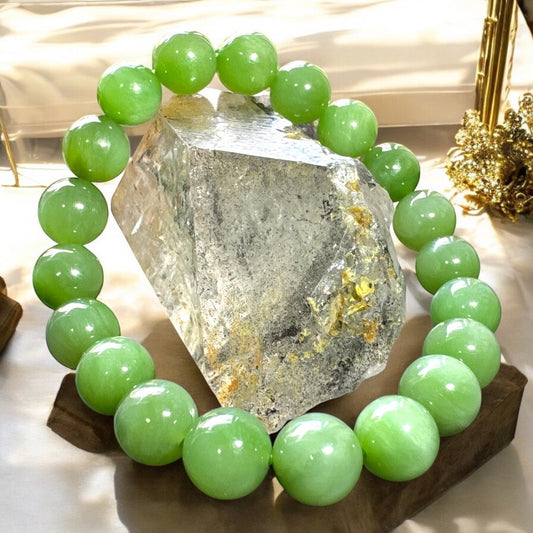 天然和田綠碧玉手環