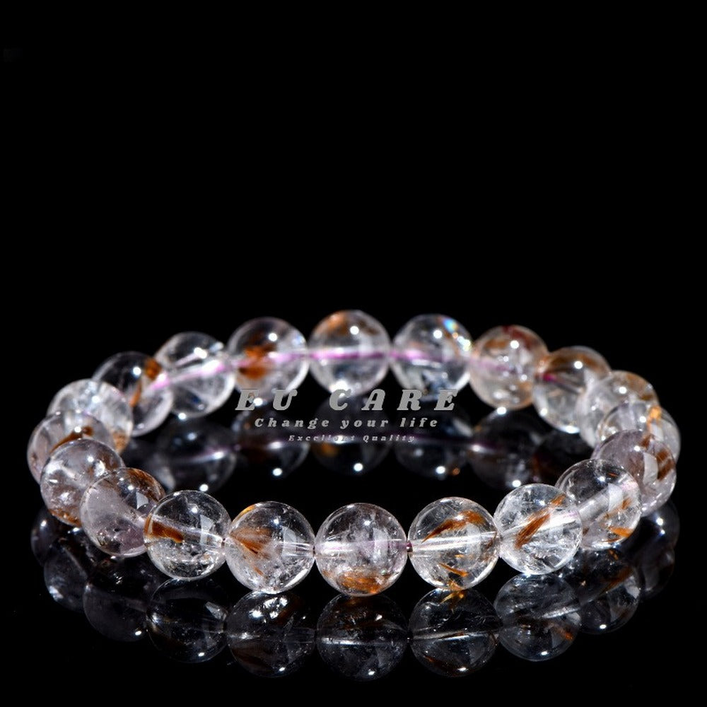 天然冰種紫鈦極光23水晶手環