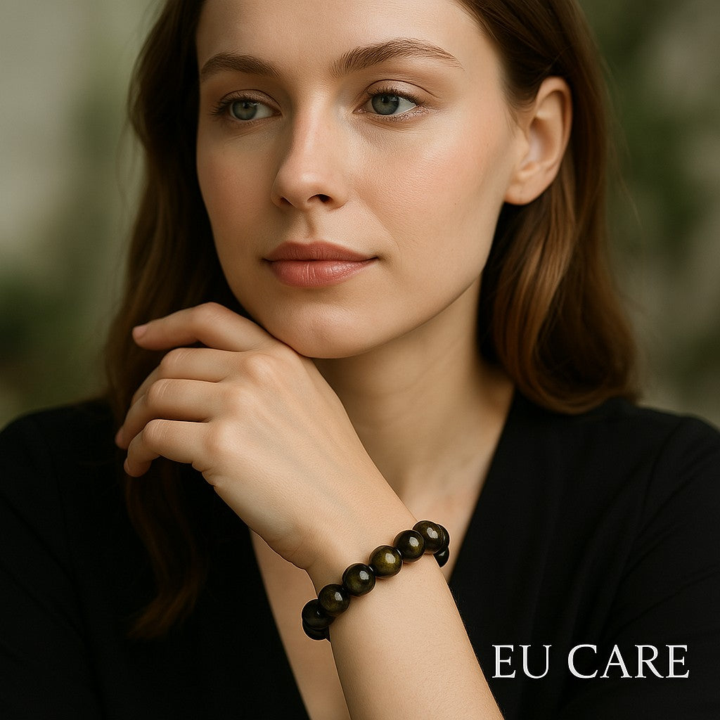 【EU CARE-歐台絲路】天然 7A 雙貓眼金曜石手鍊|金眼覺醒 × 氣場防護 × 財富守護 × 意志強化