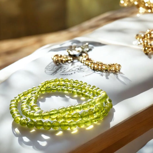 天然橄欖石手環項鍊2用