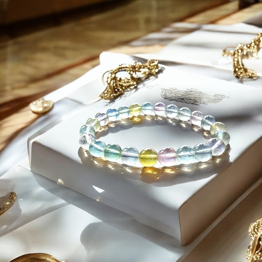 天然透淨多巴胺摩根石水晶手環