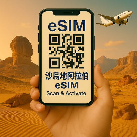 歐台絲路 EU CARE 沙烏地阿拉伯 eSIM 上網卡|高速流量 支援熱點分享 掃碼即用