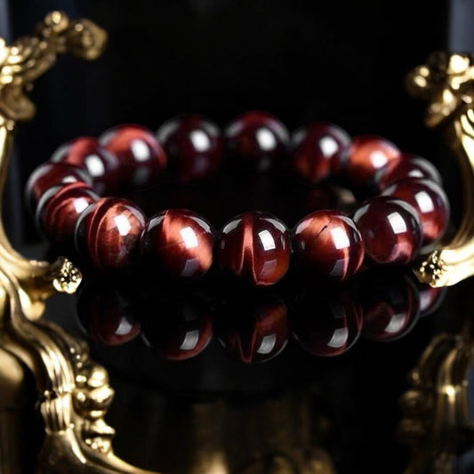 天然閃電黃虎眼石手環