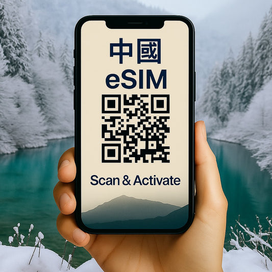 歐台絲路 EU CARE 中國 eSIM 上網卡|高速流量 支援熱點分享 掃碼即用