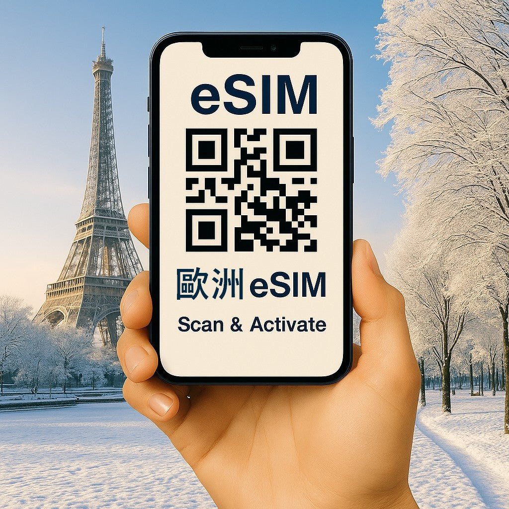 歐洲 eSIM 上網卡|高速流量 天數流量任選 支援熱點分享 掃碼即用|歐台絲路 EU CARE