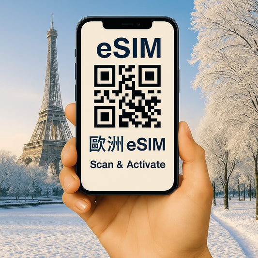 歐洲 eSIM 上網卡|高速流量 天數流量任選 支援熱點分享 掃碼即用|歐台絲路 EU CARE