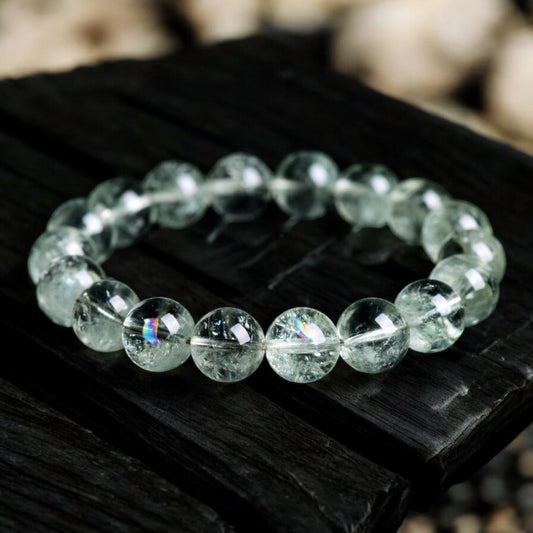 天然綠水晶阿賽水晶手鍊|我心如春,財富與幸福自在流動,愛與和諧圍繞我身