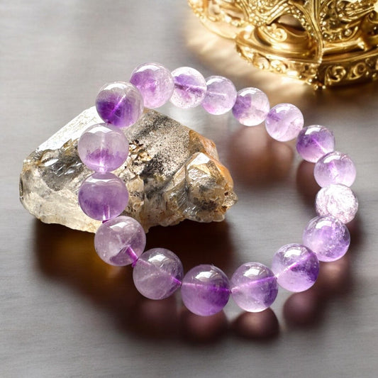 半盆紫色超七水晶手環