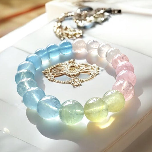 天然多巴胺摩根石水晶手環項鍊