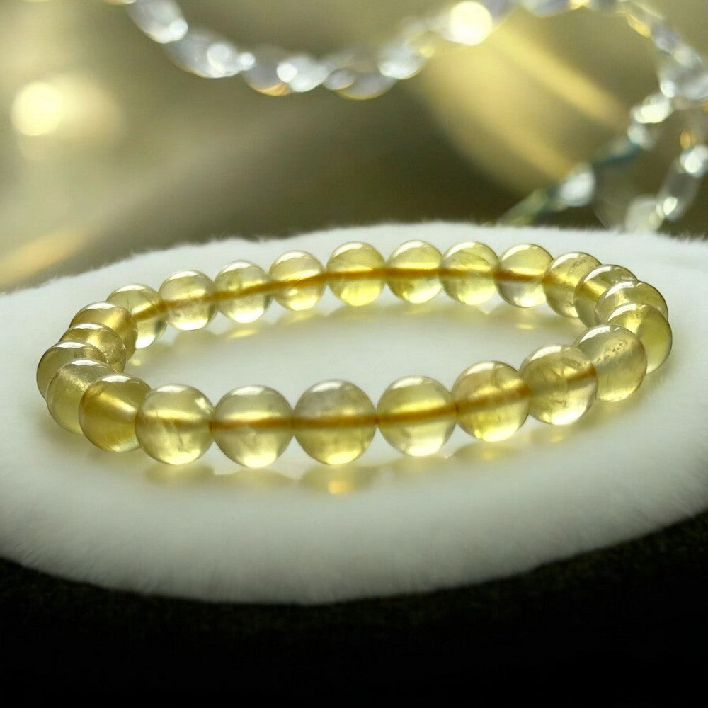 天然7A透體黃金葡萄石手環