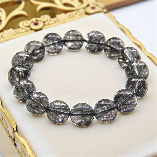 天然7A蕾絲黑髮晶~我以沉穩的光,守護我的信念,隔絕混亂,專注前行