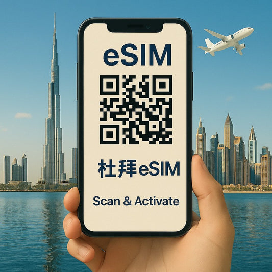 杜拜eSIM 上網卡|高速流量 天數流量任選 支援熱點分享 掃碼即用|歐台絲路 EU CARE