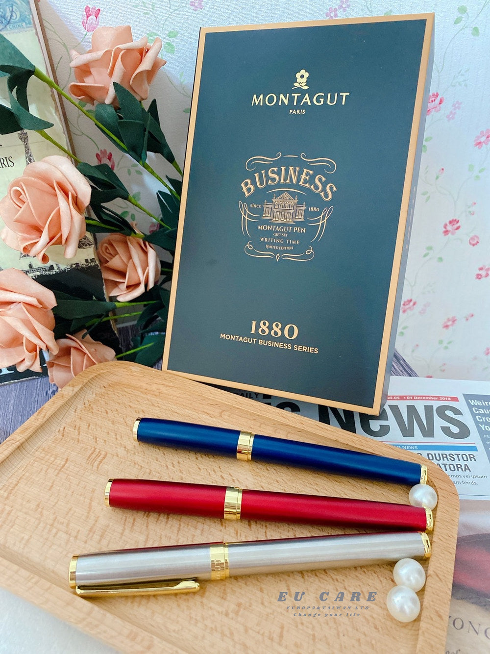 【EU CARE-歐台絲路】法國夢特嬌鋼珠筆禮盒組-法國工藝與現代美學的結合