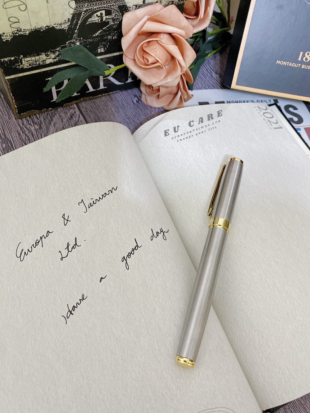 【EU CARE-歐台絲路】法國夢特嬌鋼珠筆禮盒組-法國工藝與現代美學的結合