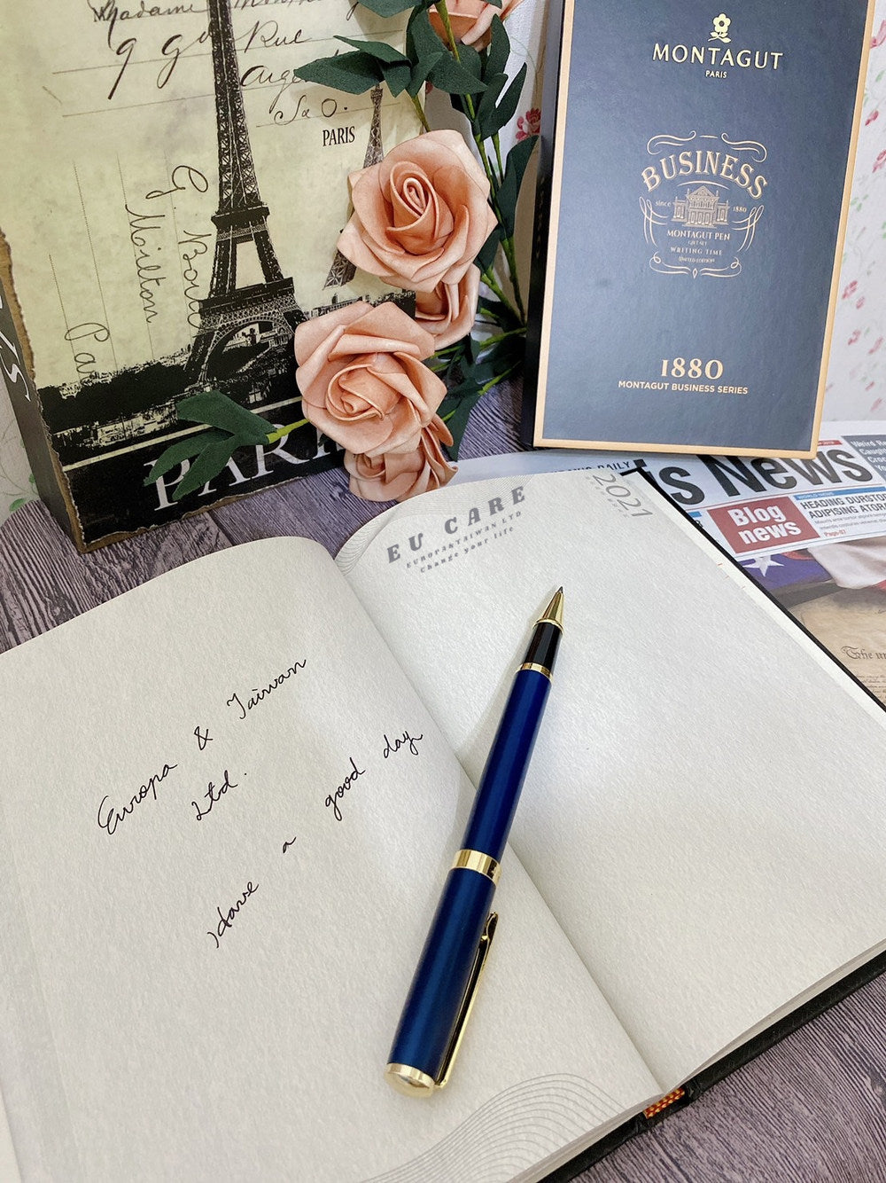 【EU CARE-歐台絲路】法國夢特嬌鋼珠筆禮盒組-法國工藝與現代美學的結合