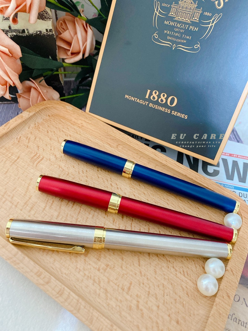 【EU CARE-歐台絲路】法國夢特嬌鋼珠筆禮盒組-法國工藝與現代美學的結合