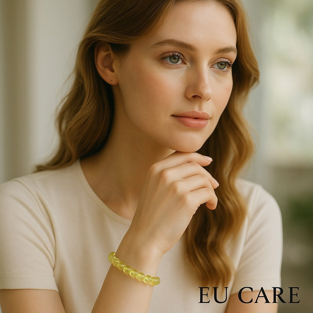 【EU CARE-歐台絲路】天然7A透體黃金葡萄石手環｜預知直覺｜守護療癒｜安定心靈｜吸引貴人｜藏風聚氣