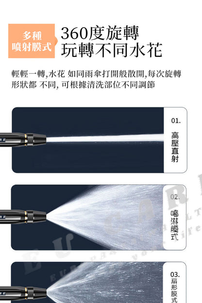EU CARE歐台絲路｜強版高壓噴頭2入組｜汽車居家清洗強力增壓