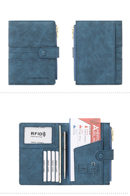 多功能防盜刷護照套｜RFID 防電子盜刷、極簡大容量收納｜時尚輕量旅行護照夾首選｜歐台絲路