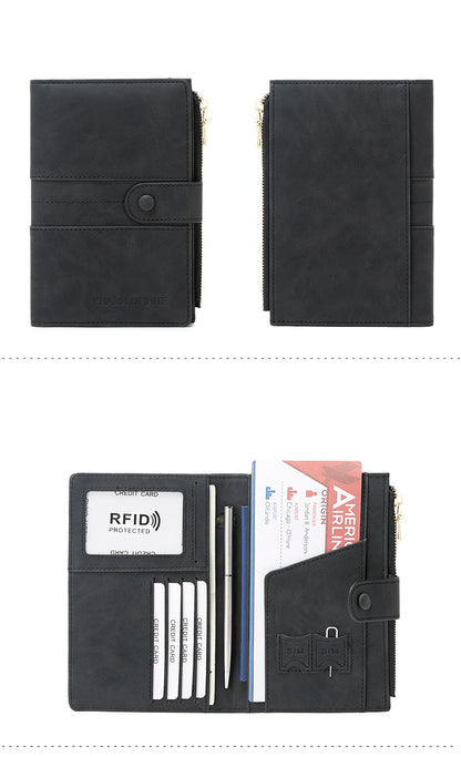 多功能防盜刷護照套｜RFID 防電子盜刷、極簡大容量收納｜時尚輕量旅行護照夾首選｜歐台絲路