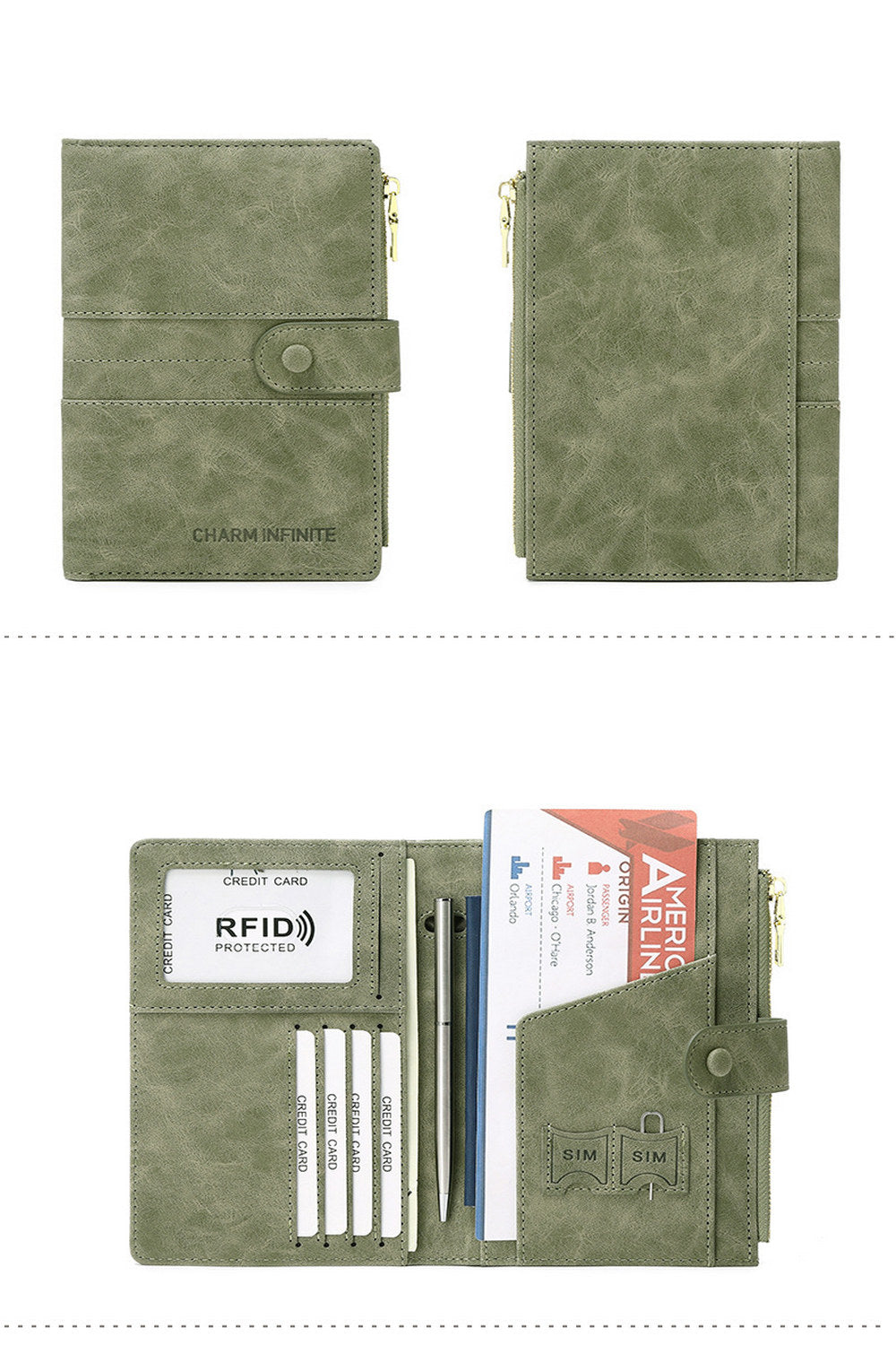 多功能防盜刷護照套｜RFID 防電子盜刷、極簡大容量收納｜時尚輕量旅行護照夾首選｜歐台絲路