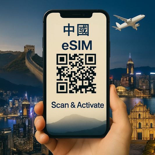 eSIM 中國上網卡｜中國移動・聯通・電信 三網通用~5G高速上網插卡即連免翻牆