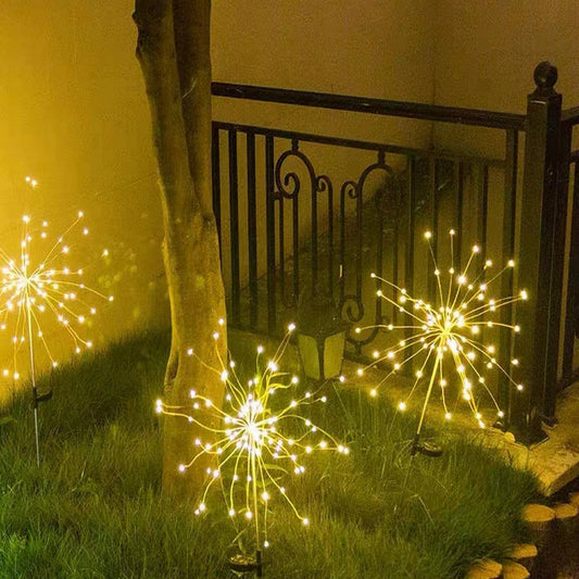 【EU CARE-歐台絲路】2組太陽能煙花燈露營燈花園燈門口燈、不僅是一盞燈，更是一種用光編織情感與回憶的生活藝術