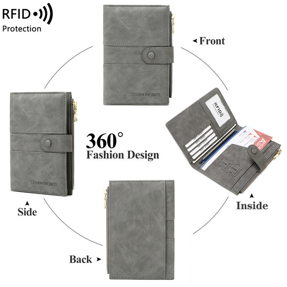 多功能防盜刷護照套｜RFID 防電子盜刷、極簡大容量收納｜時尚輕量旅行護照夾首選｜歐台絲路