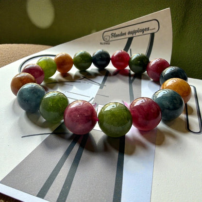 天然老礦彩碧璽手環：全方位五行平衡、招財與避邪守護之石｜歐台絲路 EU CARE