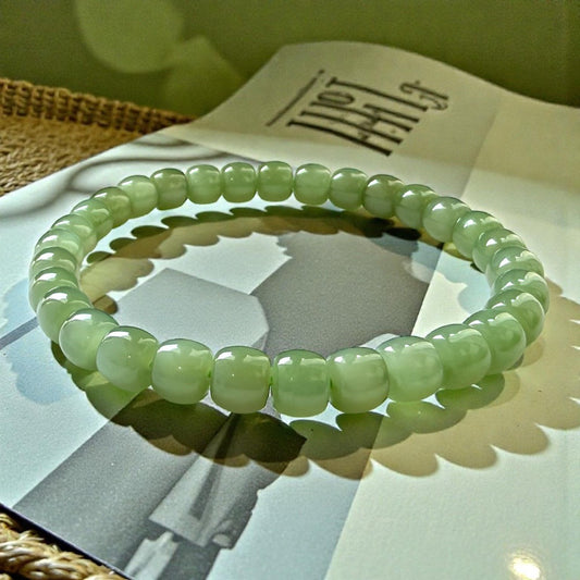 天然晴水和田碧玉手環 溫潤如水、滋養正氣，避邪守護與提升氣場首選｜歐台絲路 EU CARE