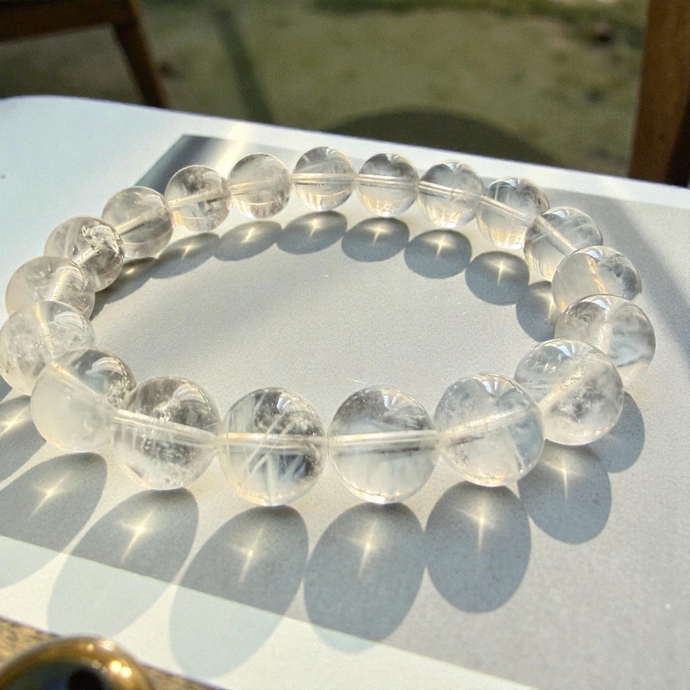 藍針水晶天然7A透體藍針水晶手環「天使的羽毛」靈性覺醒 × 天使導引 × 平靜智慧 × 精神防護 × 超感開啟【歐台絲路 EU CARE】