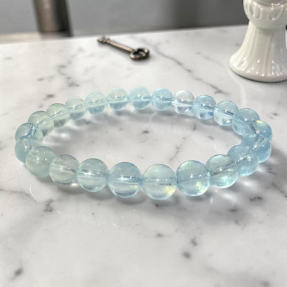 天然巴西海水藍寶綠柱石 純淨透亮 舒緩身心 平靜溝通之石｜勇敢與自信的守護者