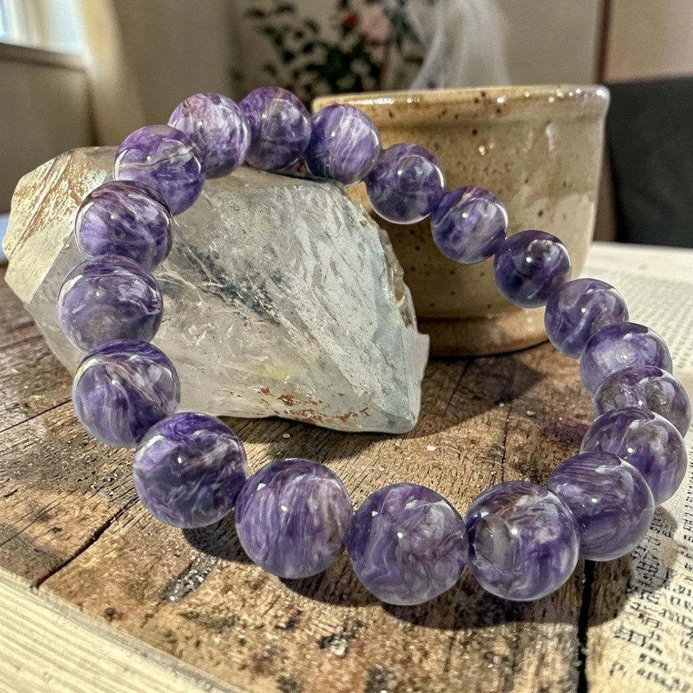 天然7A蒐藏級紫龍晶手鍊｜俄羅斯珍稀國寶、喚醒靈性與深層療癒的轉化之石