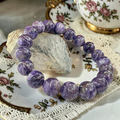 天然7A蒐藏級紫龍晶手鍊｜俄羅斯珍稀國寶、喚醒靈性與深層療癒的轉化之石