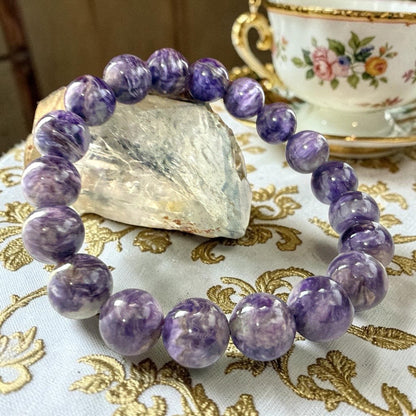 天然7A蒐藏級紫龍晶手鍊｜俄羅斯珍稀國寶、喚醒靈性與深層療癒的轉化之石