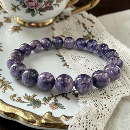 天然7A蒐藏級紫龍晶手鍊｜俄羅斯珍稀國寶、喚醒靈性與深層療癒的轉化之石
