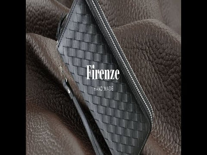 義大利Firenze手工牛皮編織皮夾/包