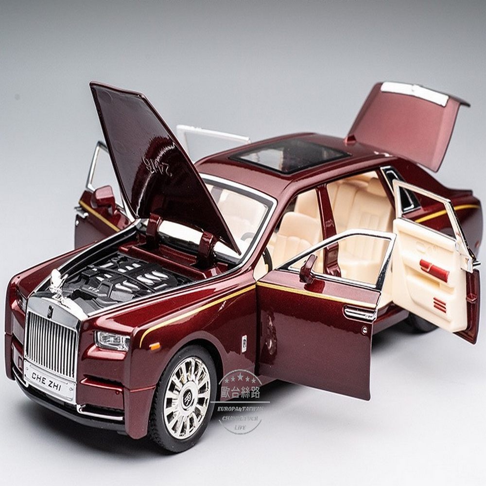 【EU CARE-歐台絲路】仿真合金勞斯萊斯幻影汽車模型 玩具車模型擺件(勞斯萊斯-幻影)