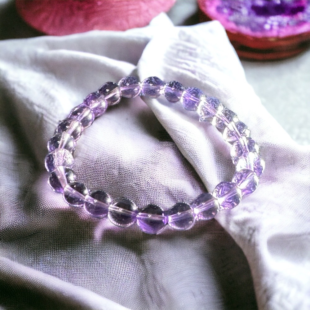 天然7A級玻利維亞紫水晶寶石水晶手環手鍊